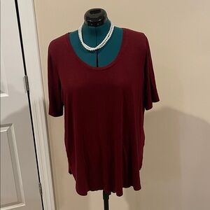 Maurices Deep Red Short Sleeve Tee